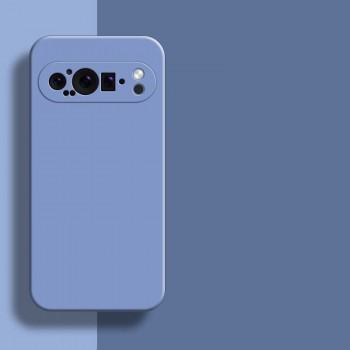 Liquid Air silikoninis levandų pilkos spalvos dėklas - su kameros apsauga (Google Pixel 9 Pro)